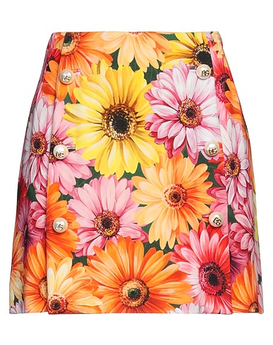 DOLCE&GABBANA Mini skirt Yellow 98% Viscose, 2% Elastane