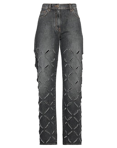 VERSACE Denim trousers Charcoal 100% Cotton