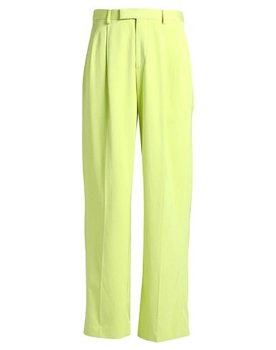 VERSACE Casual trouser Lime green 65% Viscose, 35% Cotton