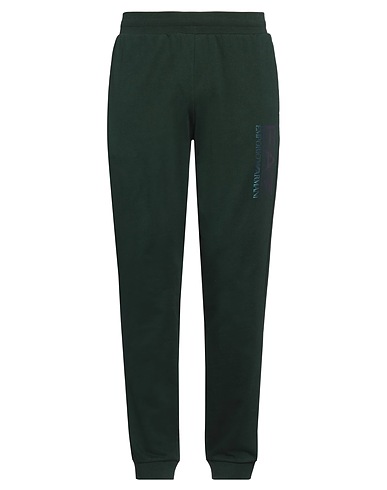 EA7 Casual pants Dark green 100% Cotton, Elastane