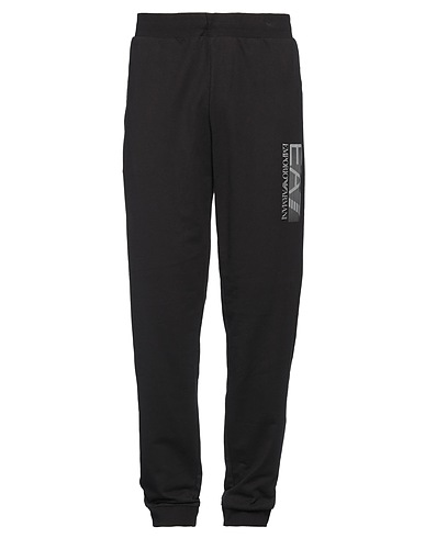 EA7 Casual trouser Black 100% Cotton, Elastane