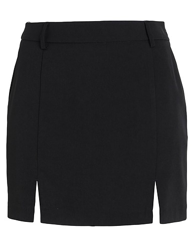TOPSHOP Mini skirt Black 96% Polyester, 4% Elastane