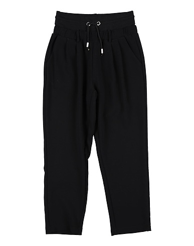 MANILA GRACE Casual trouser Black 73% Polyester, 22% Viscose, 5% Elastane, Cotton