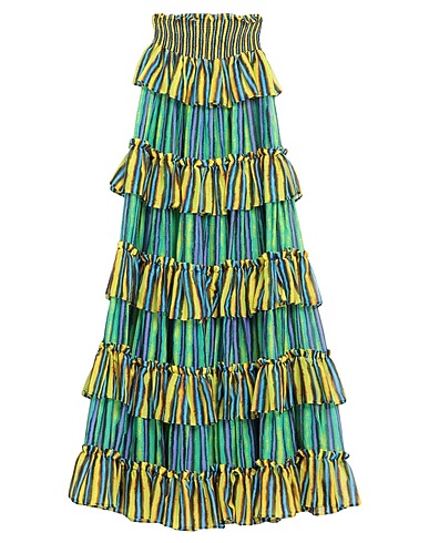 ROBERTO CAVALLI Maxi Skirts Yellow 75% Cotton, 25% Silk