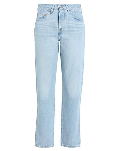 LEVI'S Pantaloni jeans 501® 81 LIGHT INDIGO - WORN IN
 Blu 100% Cotone