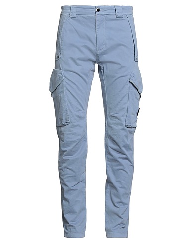 C.P. COMPANY Casual trouser Pastel blue 98% Cotton, 2% Elastane
