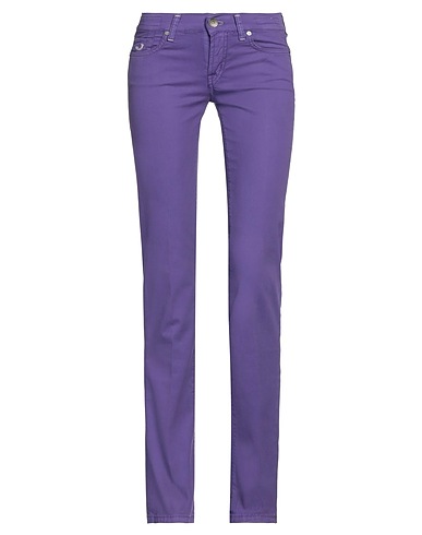 JACOB COHЁN Casual trouser Purple 98% Cotton, 2% Elastane