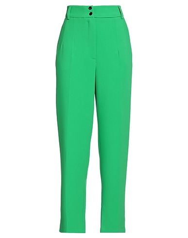 ACCESS FASHION Casual pants Green 78% Polyester, 17% Rayon, 5% Elastane