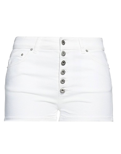 DONDUP Shorts jeans Bianco 92% Cotone, 6% Elastomultiestere, 2% Elastan
