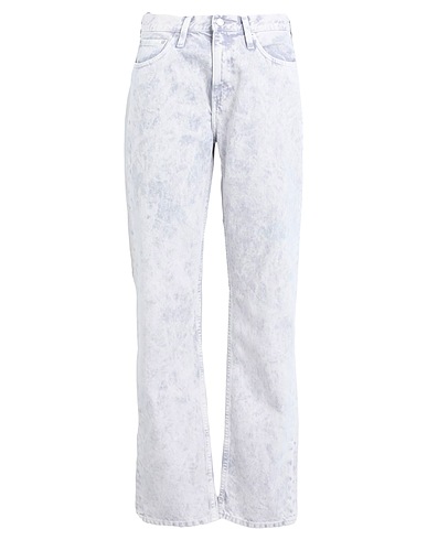 CALVIN KLEIN JEANS Denim trousers Light grey 100% Recycled cotton
