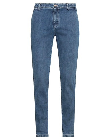 BRIAN DALES Denim trousers Blue 99% Cotton, 1% Elastane