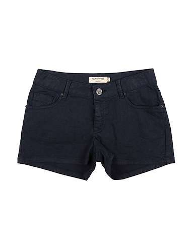 NICE THINGS MINI Shorts & Bermuda Midnight blue 97% Cotton, 3% Elastane