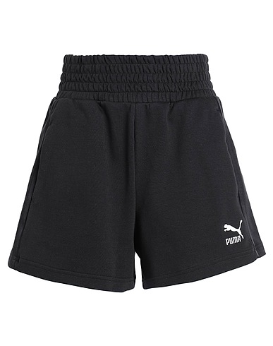 PUMA Shorts & Bermuda T7 High Waist Shorts
 Black 82% Cotton, 18% Polyester