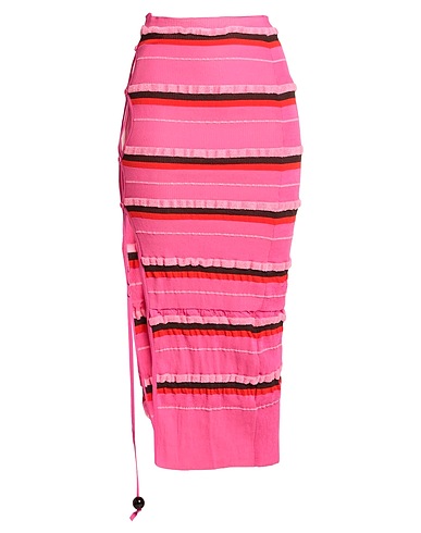 JACQUEMUS Gonna midi Fucsia 44% Poliammide, 30% Cotone, 19% Poliammide riciclato, 7% Elastan
