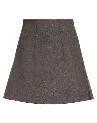 EM...MA Mini skirt Bronze 39% Polyester, 27% Viscose, 15% Polyurethane, 11% Other Fibres, 8% Metal