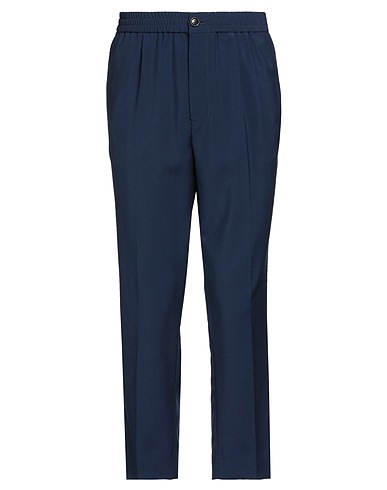 AMI ALEXANDRE MATTIUSSI Pantalone Blu navy 100% Lana Vergine
