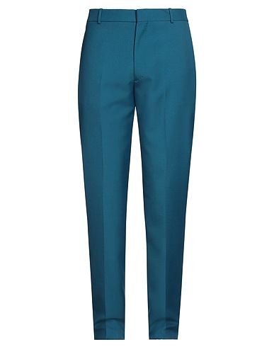 MCQUEEN Casual pants Pastel blue 50% Polyester, 50% Wool