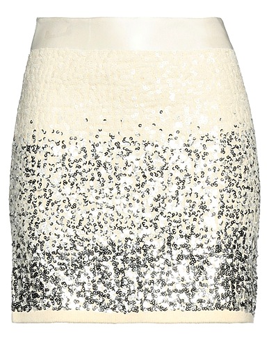 PINKO Mini skirt Ivory 95% Cotton, 5% Cashmere, Polyamide, Polyester, Polyethylene