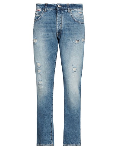 2W2M Denim trousers Blue 72% Cotton, 28% Hemp, Polyester