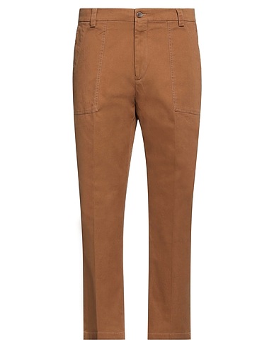 DEVORE INCIPIT Casual trouser Camel 97% Cotton, 3% Elastane