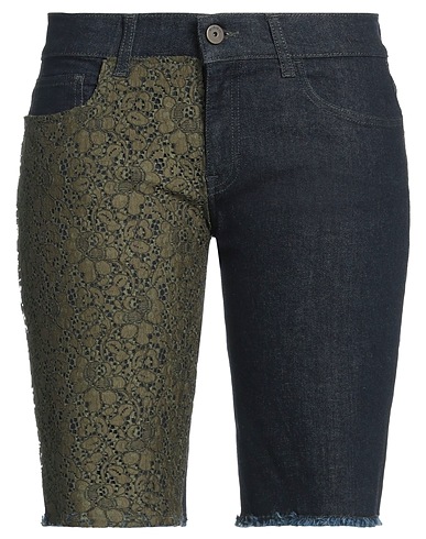 MR & MRS ITALY Denim shorts 99% Cotton, 1% Elastane