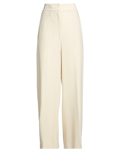 KHAITE Casual trouser Beige 75% Virgin Wool, 25% Viscose