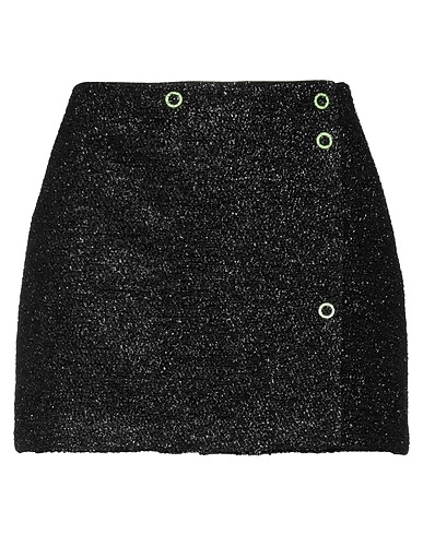GANNI Mini skirt Black 60% Recycled polyester, 30% Wool, 5% Polyamide, 3% Acrylic, 2% Viscose