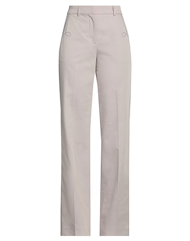 CEDRIC CHARLIER Casual trouser Light grey 88% Cotton, 11% Polyamide, 1% Elastane