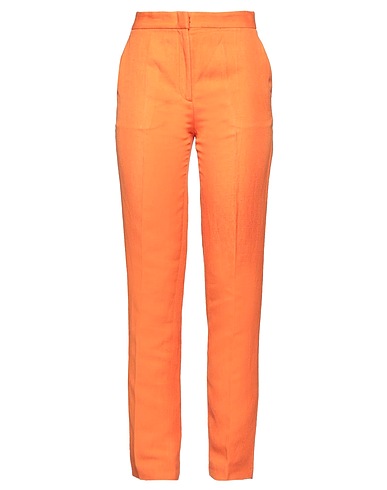ALBERTA FERRETTI Casual trouser Orange 65% Linen, 35% Silk