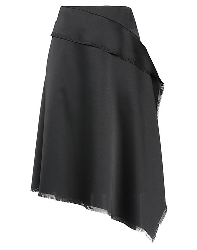 CEDRIC CHARLIER Midi skirt Black 100% Polyester