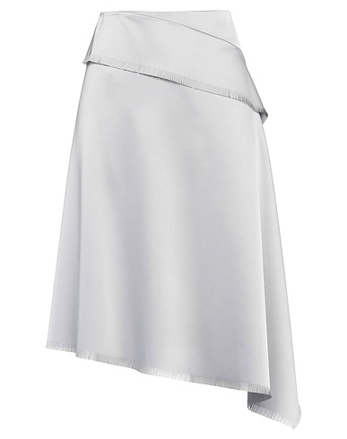 CEDRIC CHARLIER Midi skirt Grey 100% Polyester