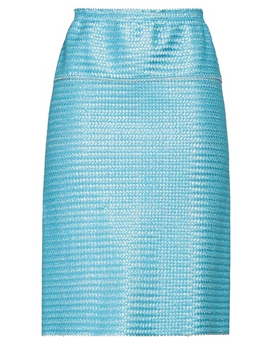 ERMANNO SCERVINO Midi skirt Turquoise 70% Polyester, 18% Metallic fiber, 12% Polyamide
