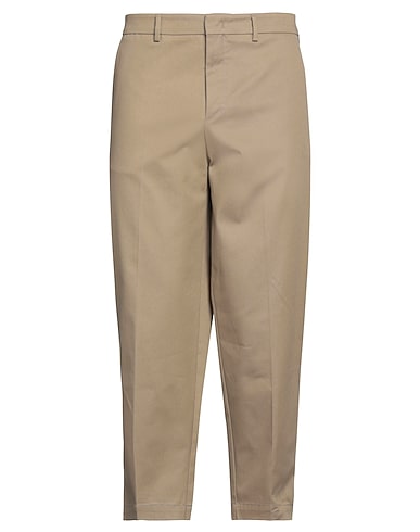 PAOLO PECORA Casual pants KHAKI 97% Cotton, 3% Elastane