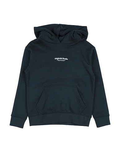 JACK & JONES Hooded track jacket  Dark green 70% Cotton, 30% Polyester