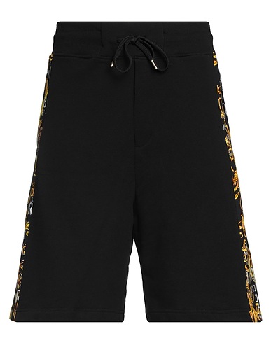 VERSACE JEANS COUTURE Pantalone felpa Nero 100% Cotone, Elastan