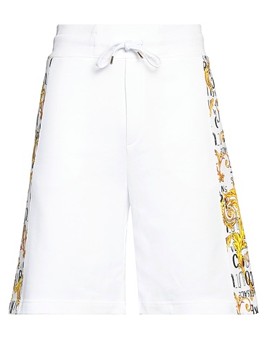 VERSACE JEANS COUTURE Pantalone felpa Bianco 100% Cotone, Elastan