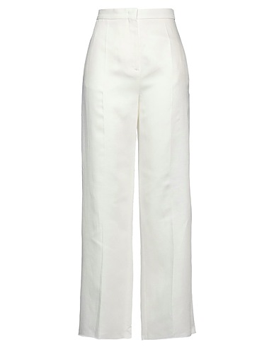 ROCHAS Casual trouser Cream 63% Rayon, 37% Linen