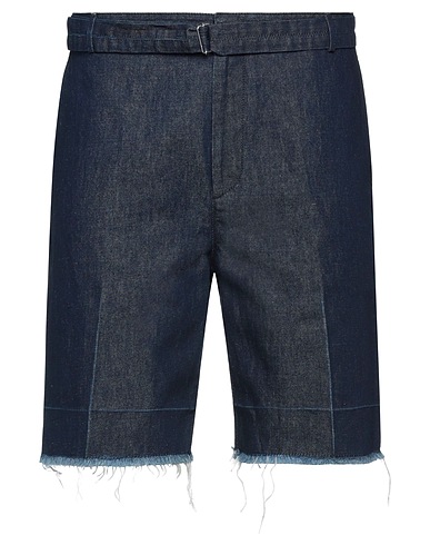 LANVIN Shorts vaqueros Azul marino 60% Algodón, 40% Lino
