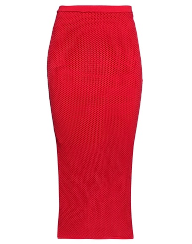 FEDERICA TOSI Gonna midi Rosso 70% Viscosa, 30% Poliestere