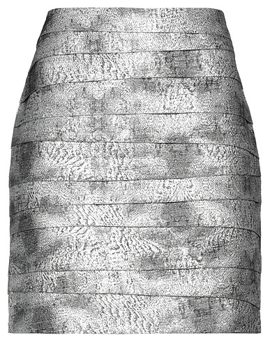RÓHE Mini skirt Silver 59% Polyester, 23% Acrylic, 18% Metal