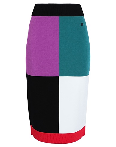 KARL LAGERFELD Midi skirt HUN'S PICK KNIT SKIRT Black 83% Recycled viscose, 17% Polyester