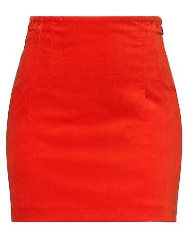 PATRIZIA PEPE Mini-jupe Rouge vif 98% Coton, 2% Élasthanne