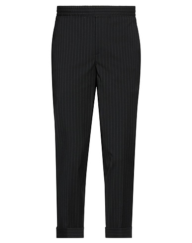 NEIL BARRETT Casual trouser Charcoal 60% Polyester, 37% Cotton, 3% Elastane