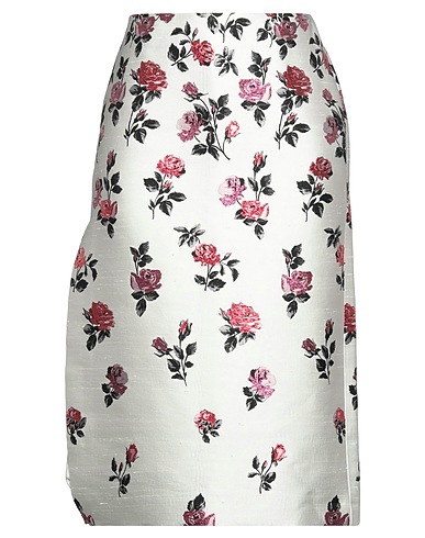 VALENTINO GARAVANI Midi skirt Ivory 56% Silk, 31% Cotton, 13% Metallic fiber