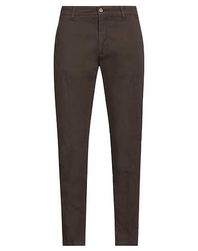 COSTUME NATIONAL Casual trouser Chocolate brown 97% Cotton, 3% Elastane