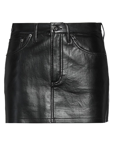 AGOLDE Mini skirt Black 50% Recycled leather, 30% Polyurethane, 10% Viscose, 10% Polyester