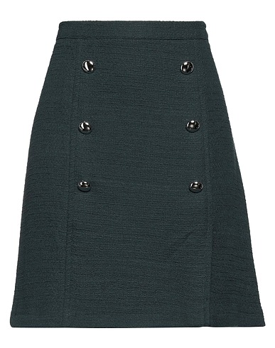 DIANA GALLESI Mini skirt Dark green 100% Cotton