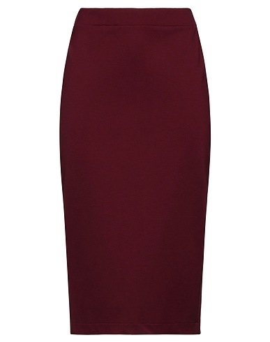 MANILA GRACE Midi skirt Plum 64% Viscose, 31% Polyamide, 5% Elastane