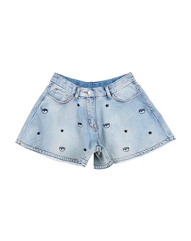 CHIARA FERRAGNI Denim shorts 70% Cotton, 26% Polyester, 2% Elastane, 2% Viscose