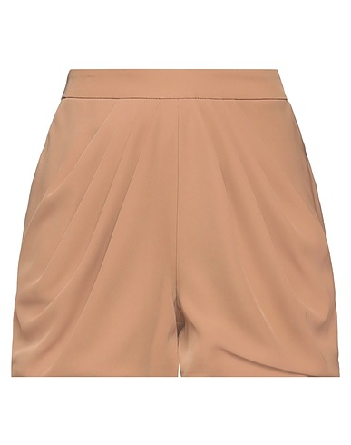 MONIQUE GARÇONNE Shorts & Bermuda Cammello 96% Poliestere, 4% Elastan